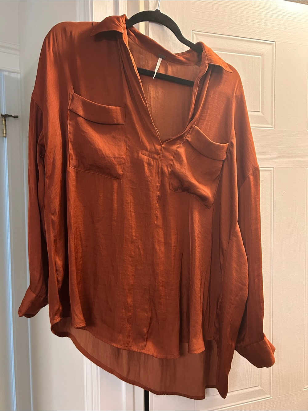 Free People Starry Dreams Brown Pullover Tunic Top